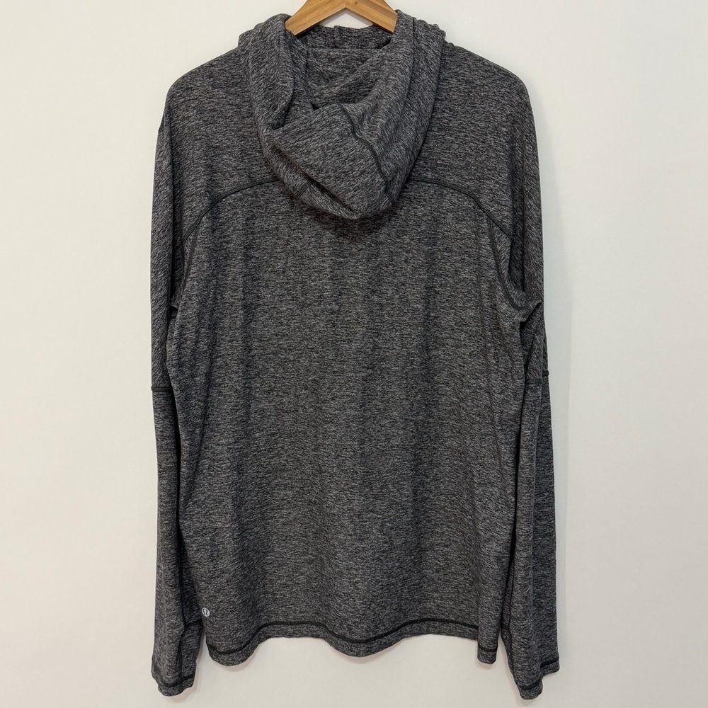 Lululemon Men's Sweat Session Hoodie Heathered Black Size XL - Picture 4 of 6